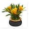 11" Bromeliad Artificial Plant in Stoneware Planter
